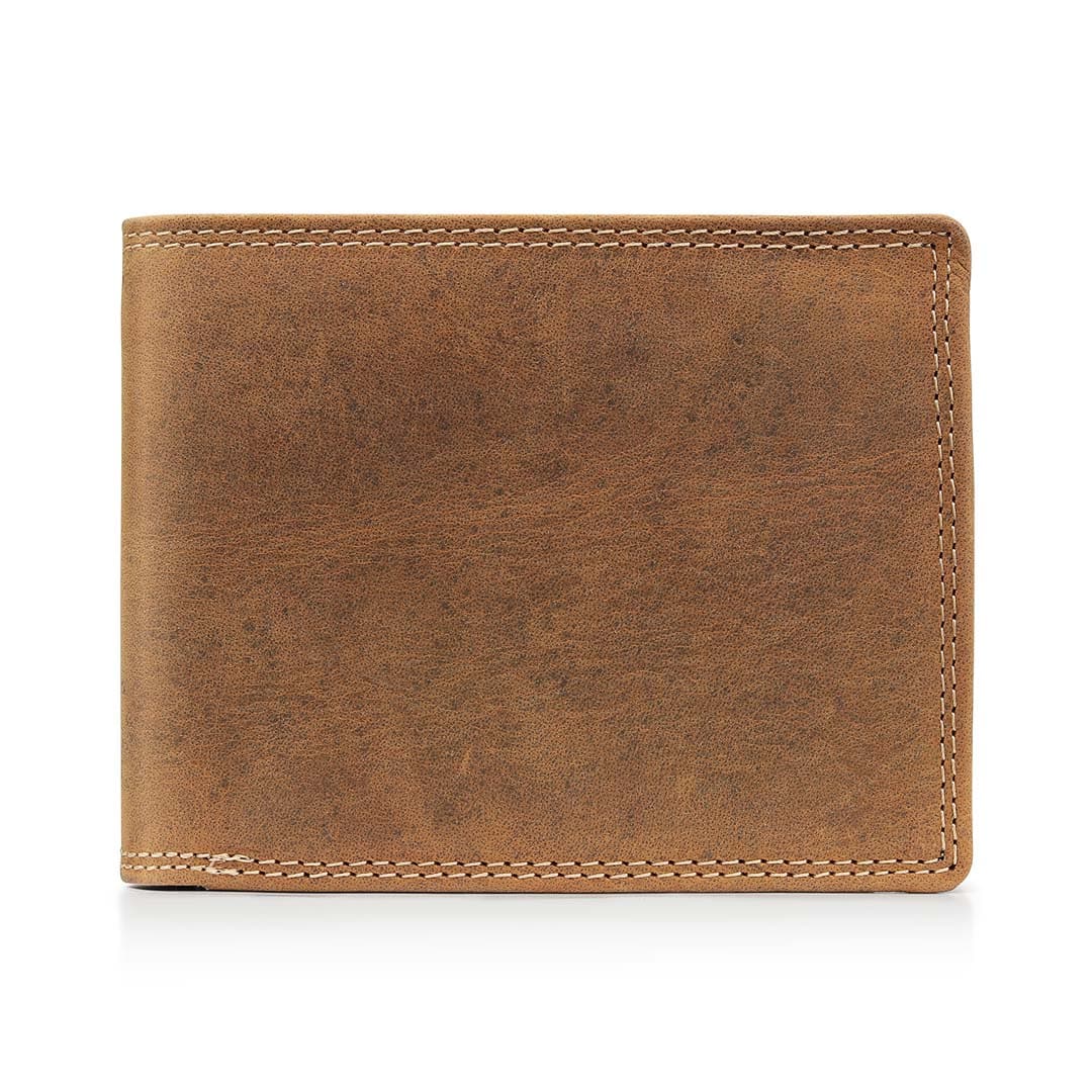 Galaxy Bifold Flip Up Wallet - Brown