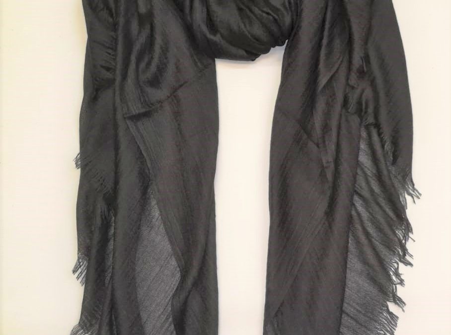 Summer Plain Modal Scarf - Black