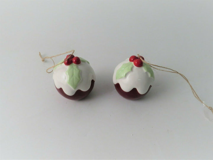 Ceramic Christmas Pudding Tree Decoration