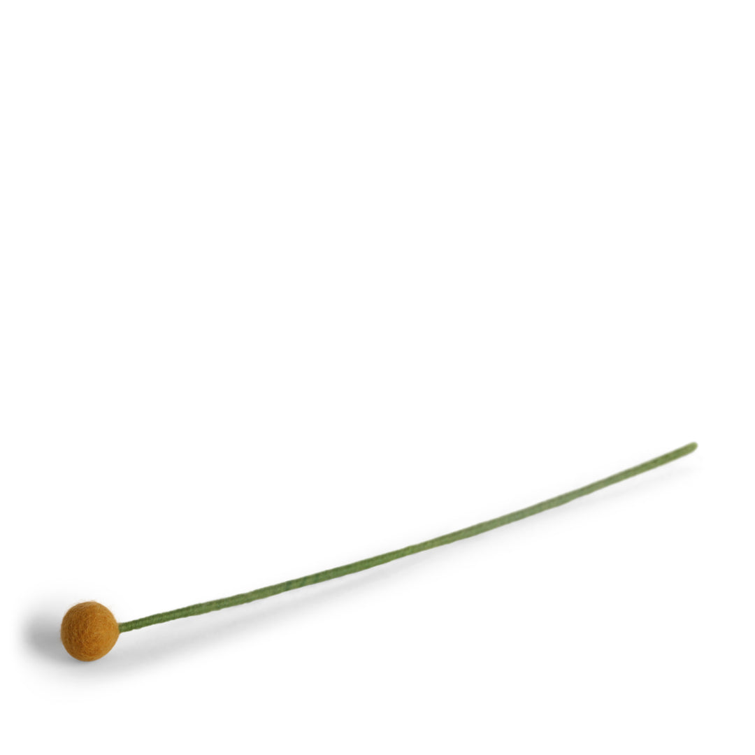 Pom Pom Faux Flower - Small Yellow