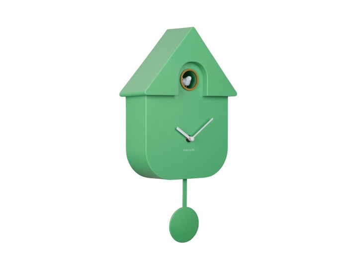 Modern Cuckoo Wall Clock - Bright Green