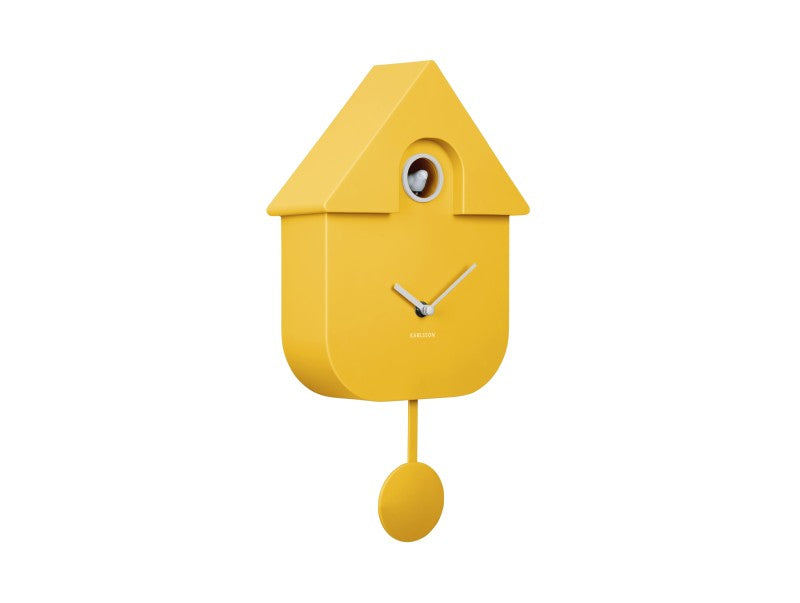 Modern Cuckoo Wall Clock - Bright Yellow
