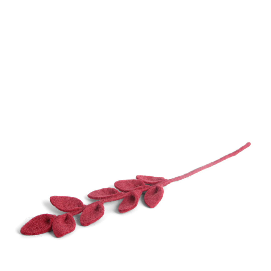 Sharp Leaf Faux Branch - Red