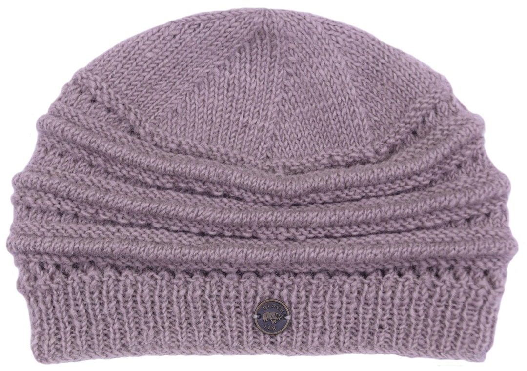 Wool Lace Ridge Pure Wool Beanie - Blush