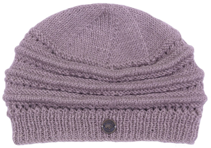 Wool Lace Ridge Pure Wool Beanie - Blush