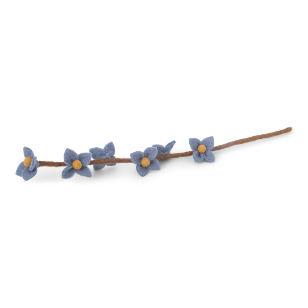 Felt Flower Stalk - Sea Blue