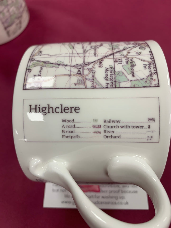 Vintage Map Breakfast Mug