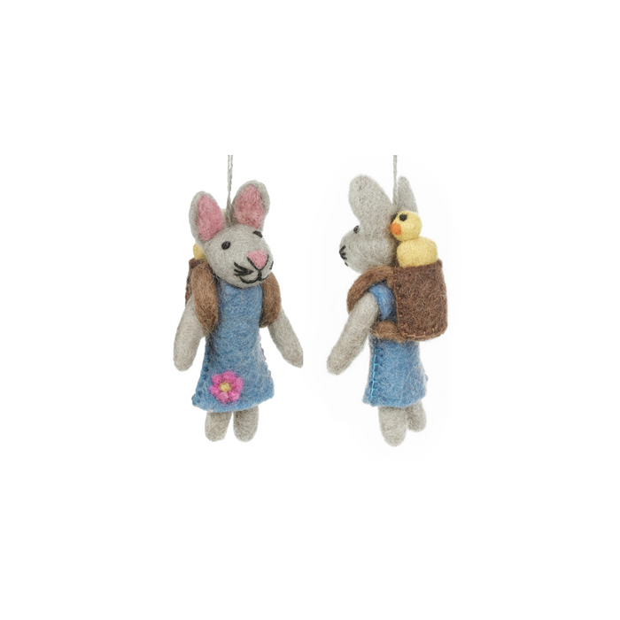 Martha Bunny Felt Hanging Decoration
