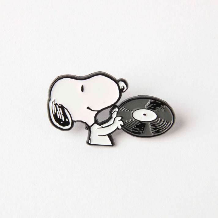 Record - Music is Life Peanuts Snoopy Enamel Pin Badge