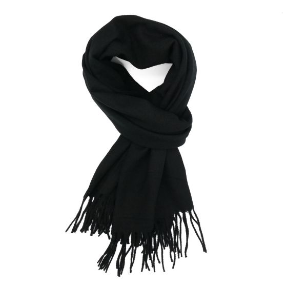 Plain Black Scarf