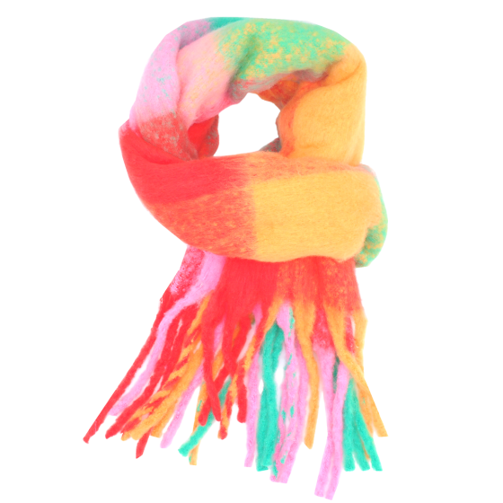 Tartan Winter scarf - Yellow Brights