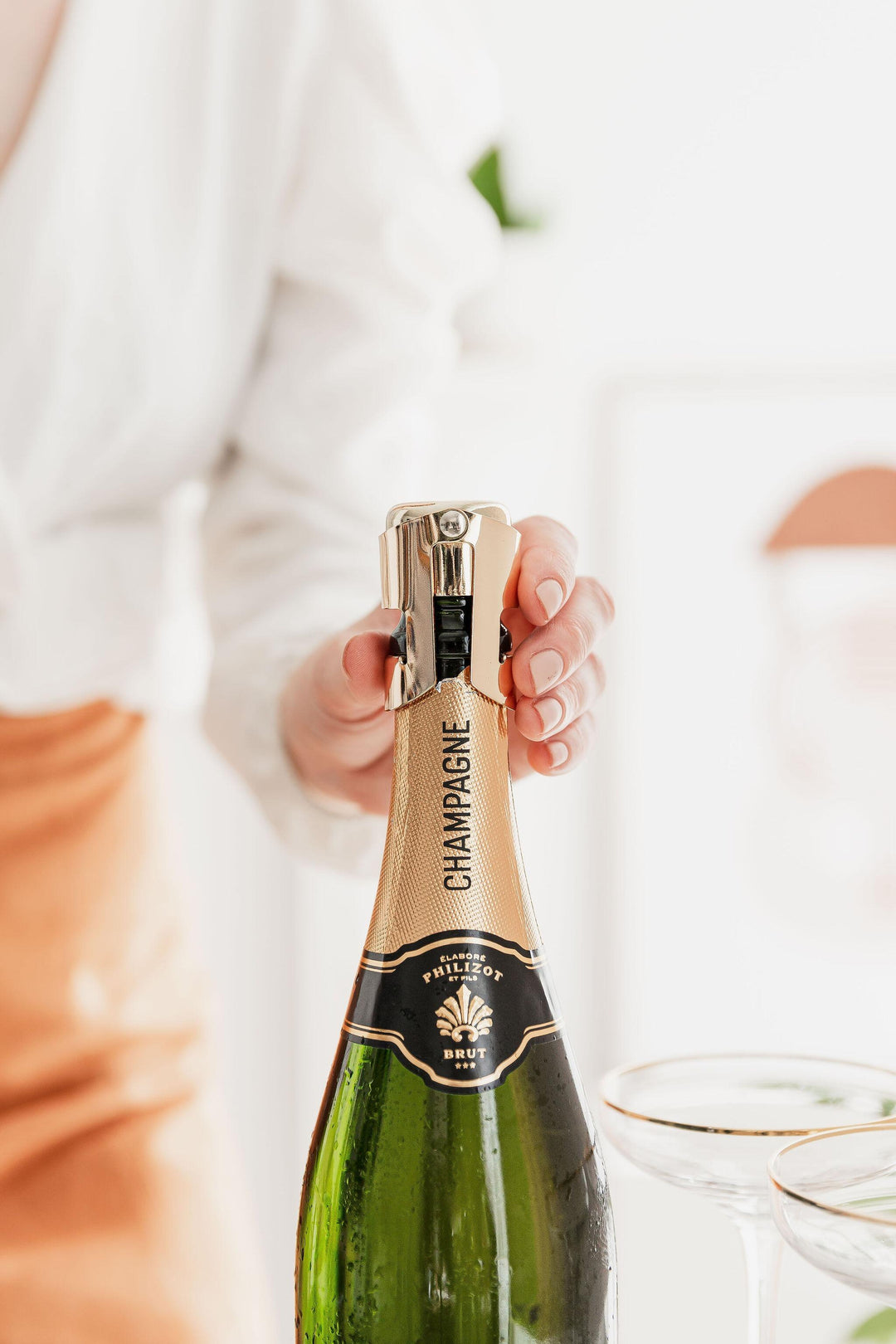Champagne Bottle Stopper - Gold