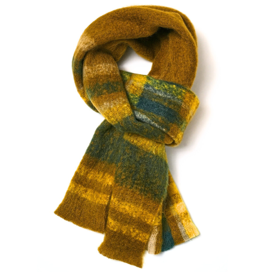 Olive Tartan Winter Scarf