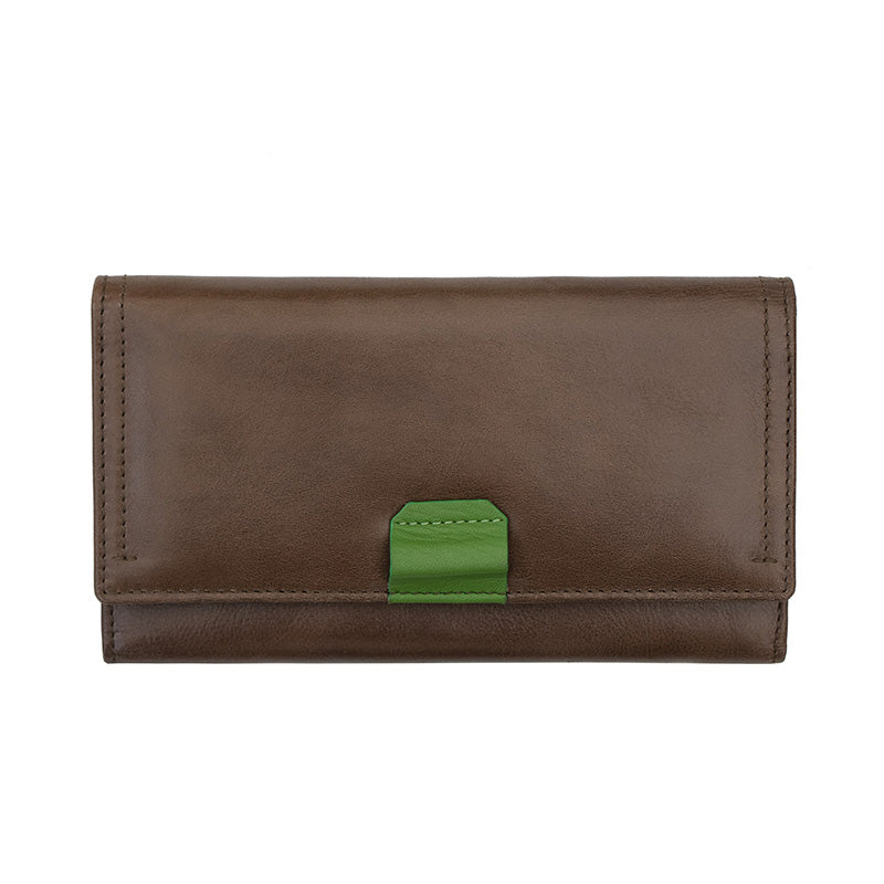 Orchard Matinee Leather Purse -Olive