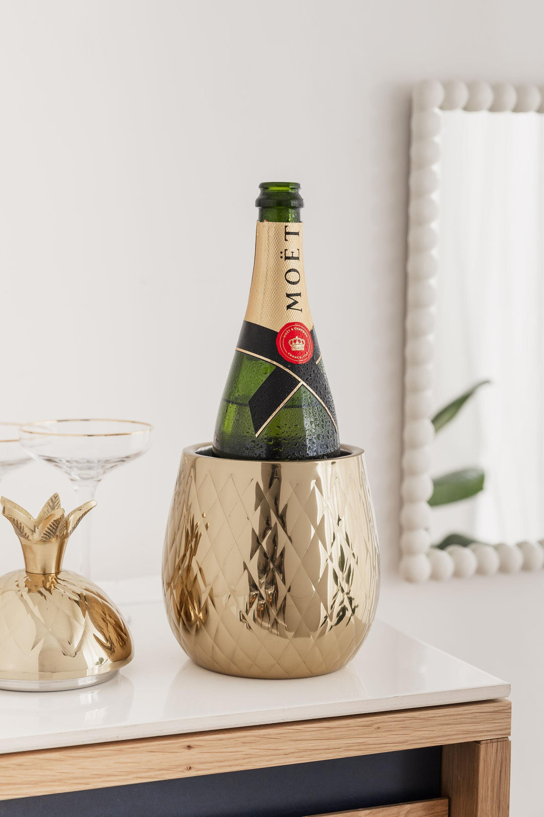 Gold Pineapple Ice Bucket - Gold