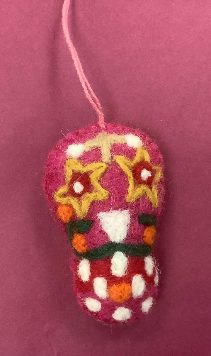 Sugar Skull Felt Hanging Decoration