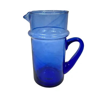 Recycled Glass Jug - Blue