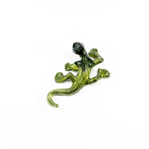 Gecko Ornament - Brushed Lime