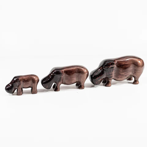 Hippo Ornament - Brushed Brown