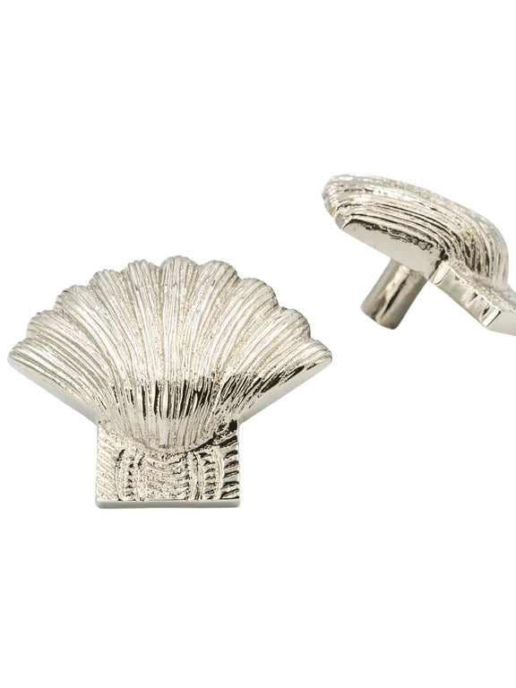 Shell Drawer Knob - Nickel Finish
