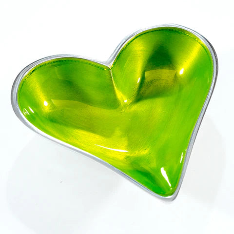 Heart Dish - Brushed Lime