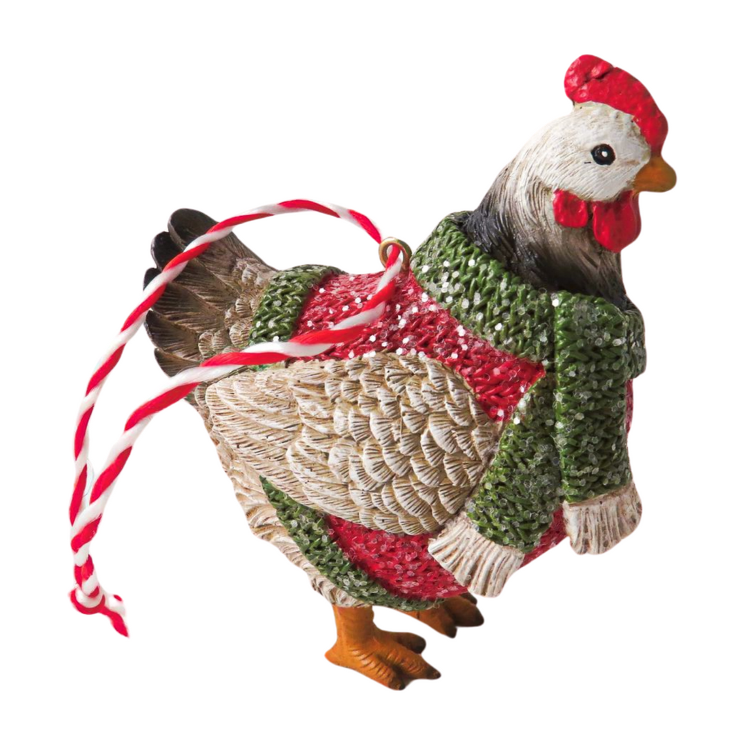 Winter Cockerel Hanging Decoration