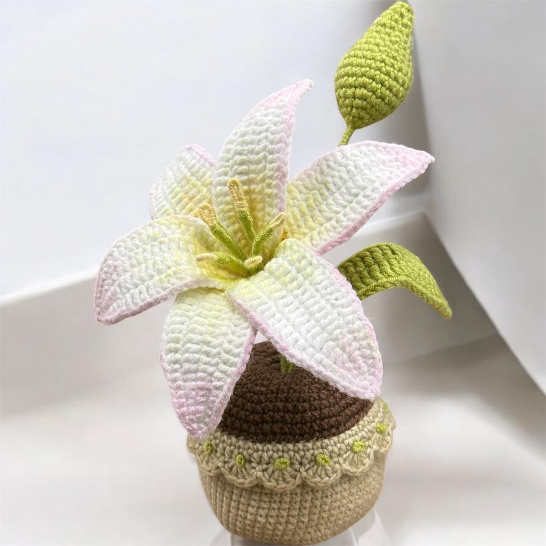 Lily In A Crochet Pot