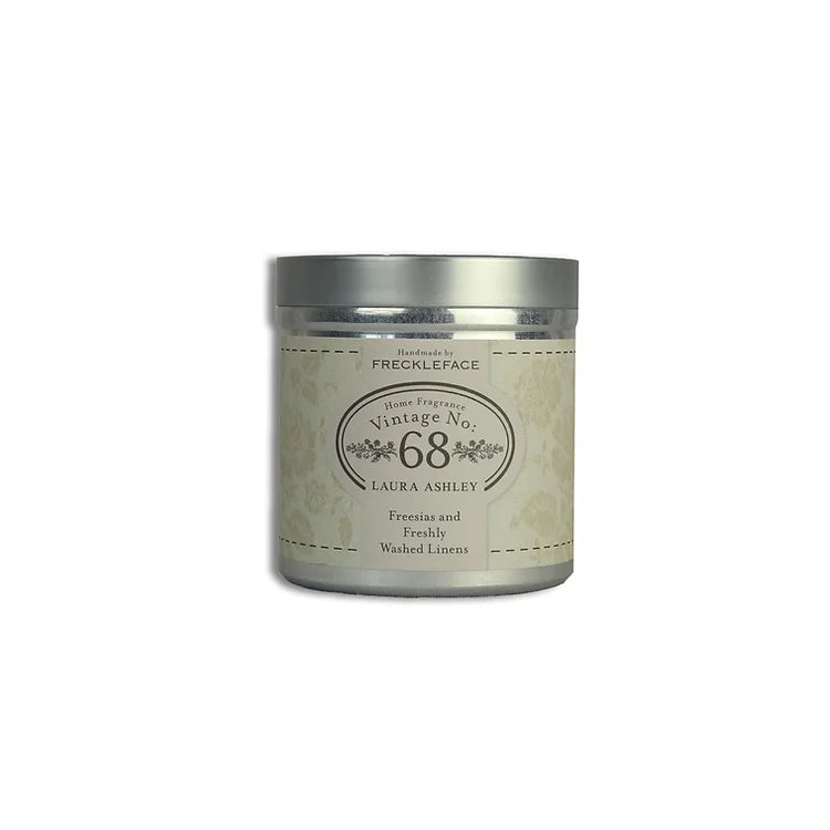 Scented Tin Candle - Laura Ashley Vintage No68 Freesia & Freshly Washed Linen