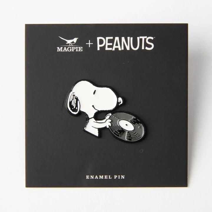 Record - Music is Life Peanuts Snoopy Enamel Pin Badge