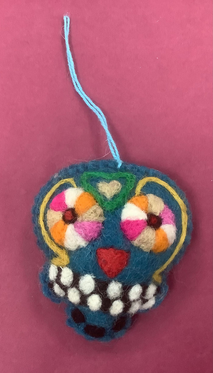 Sugar Skull Felt Hanging Decoration