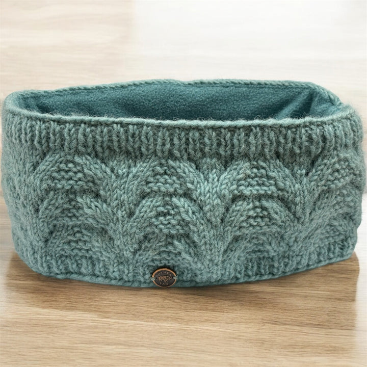 Winter Wool Headband - NAYA Fir Stitch - Eau de nil
