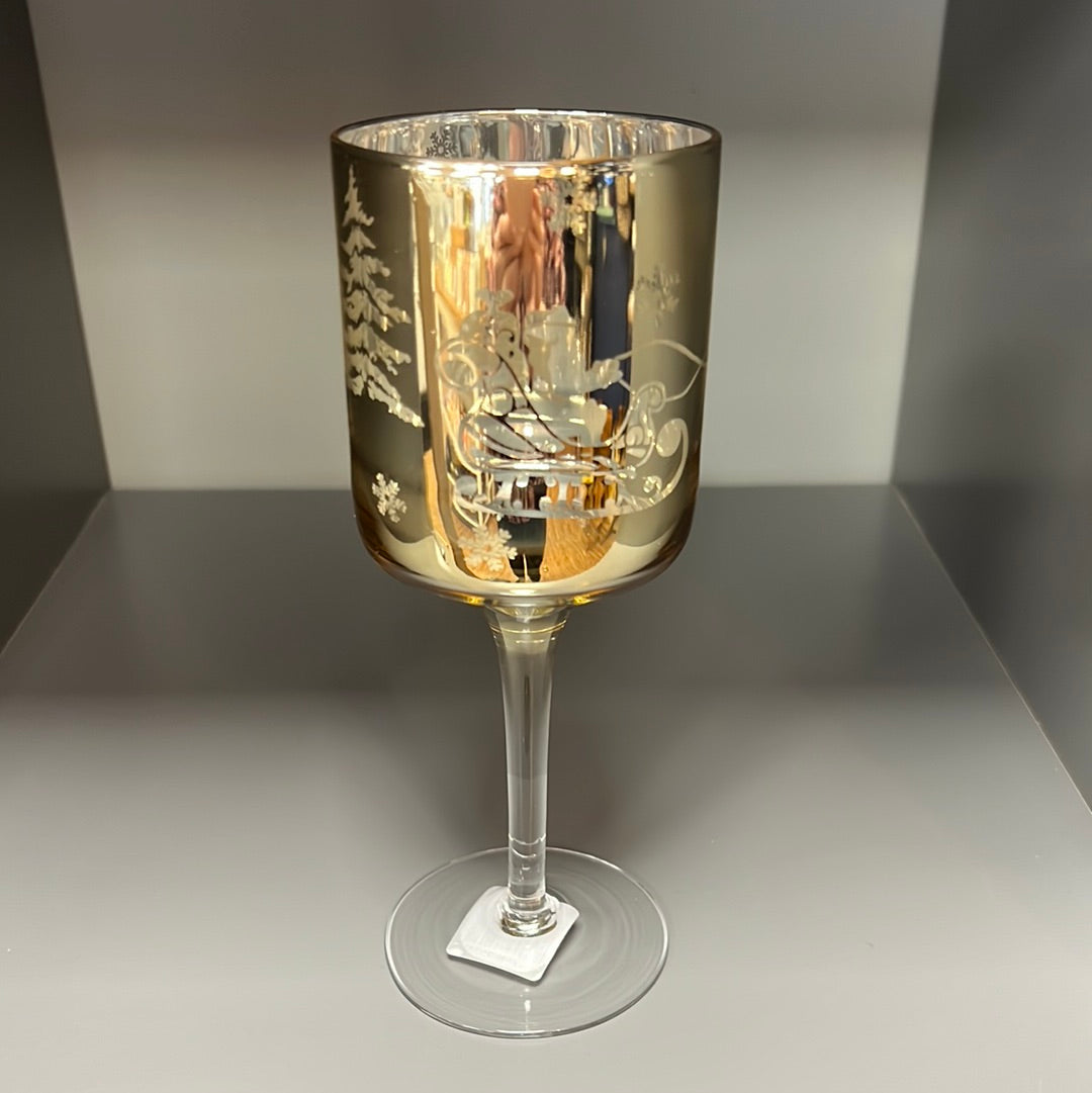 Gold Tea Light Goblet