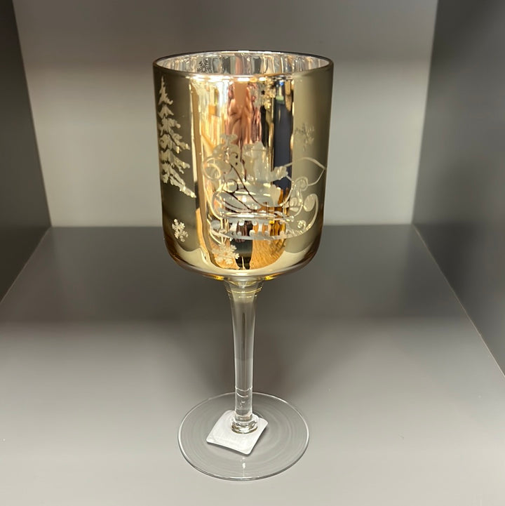 Gold Tea Light Goblet