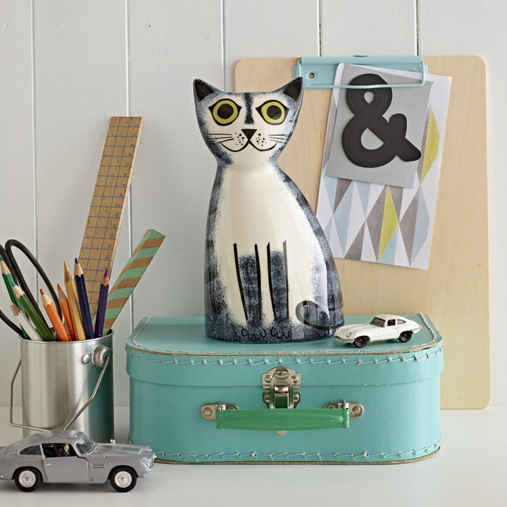 Money box - Grey Tabby