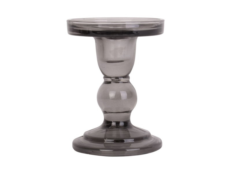 Glass Candle Holder - Black