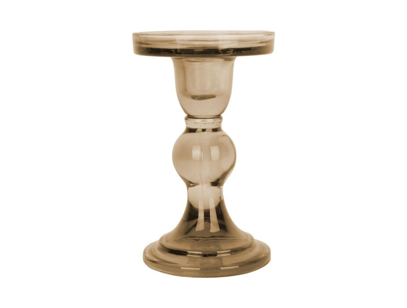 Glass Candle Holder - Sand Brown