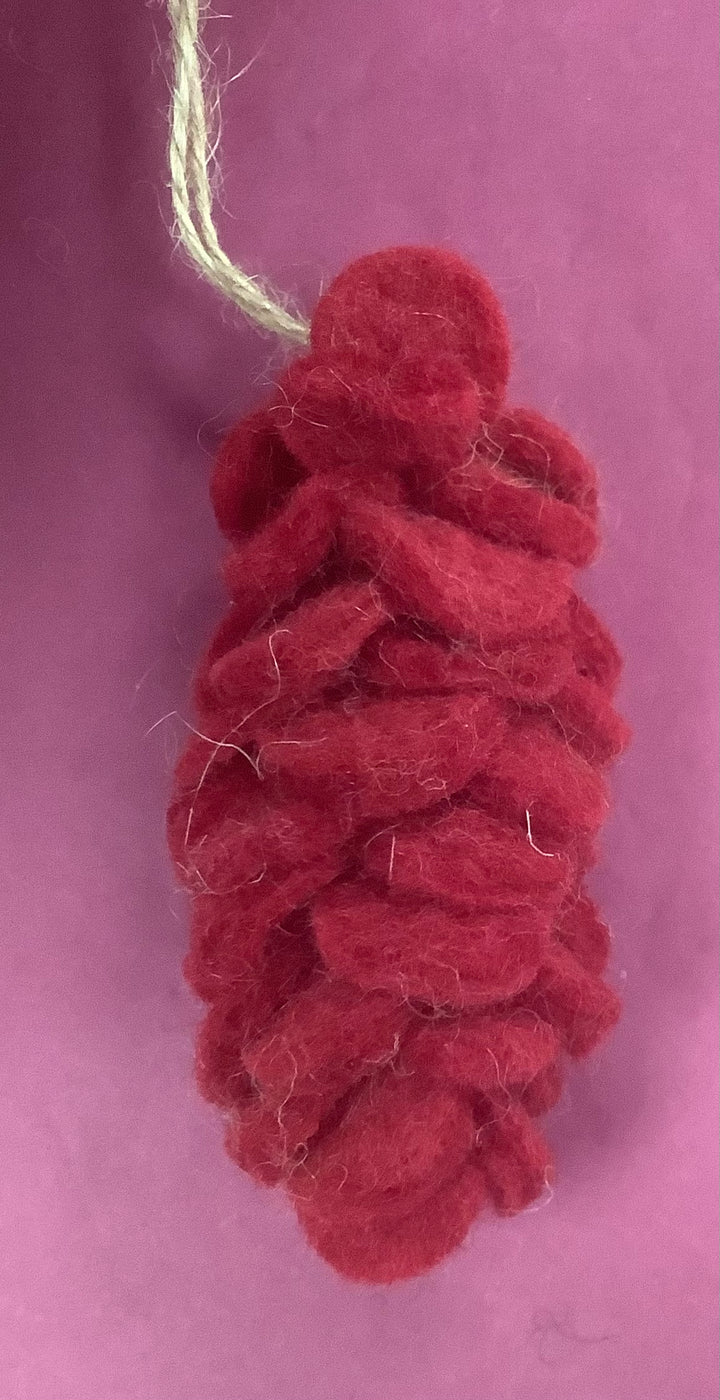 Pine Cone Felt Hanging Decoration