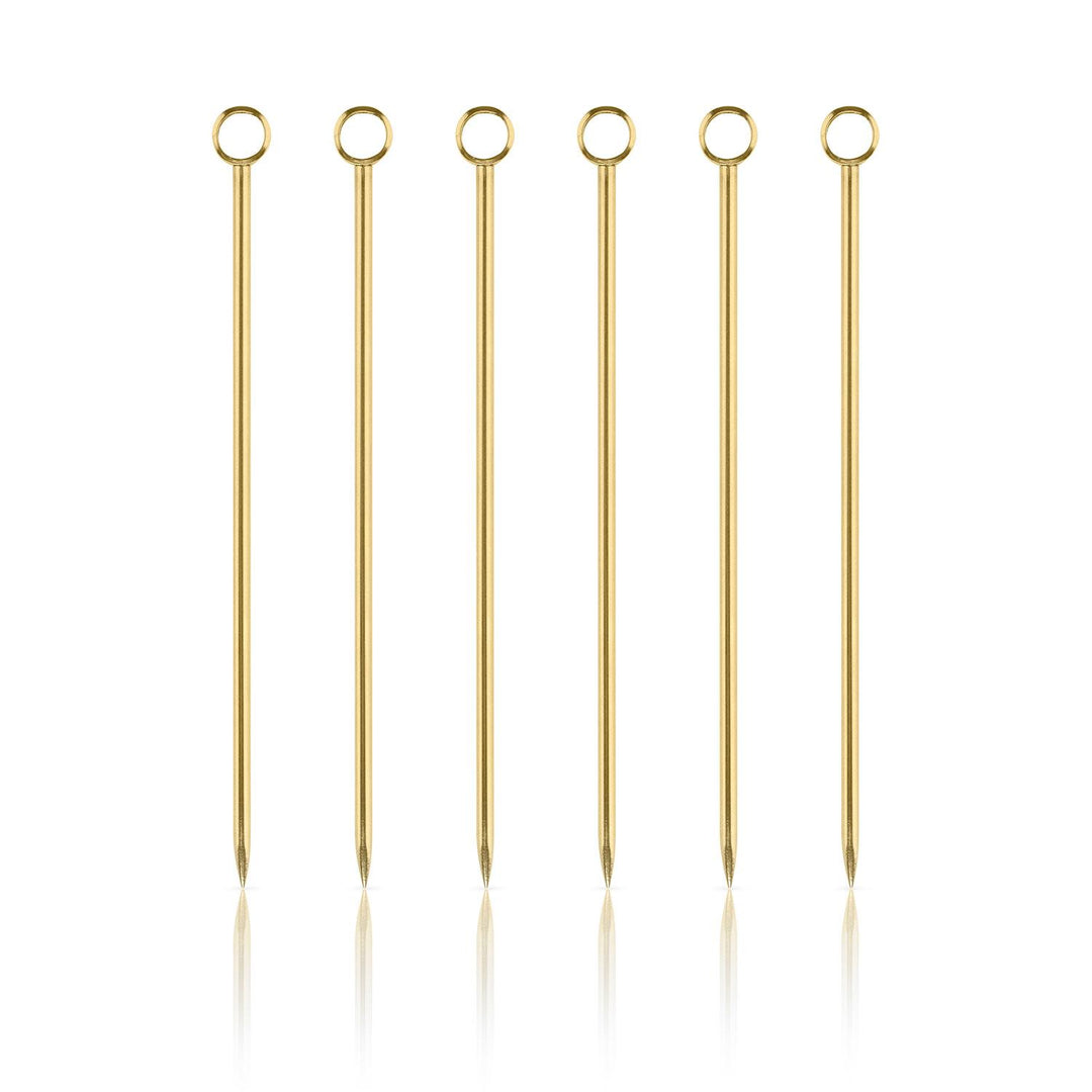 Cocktail Picks Set - Stainless Steel - Gold