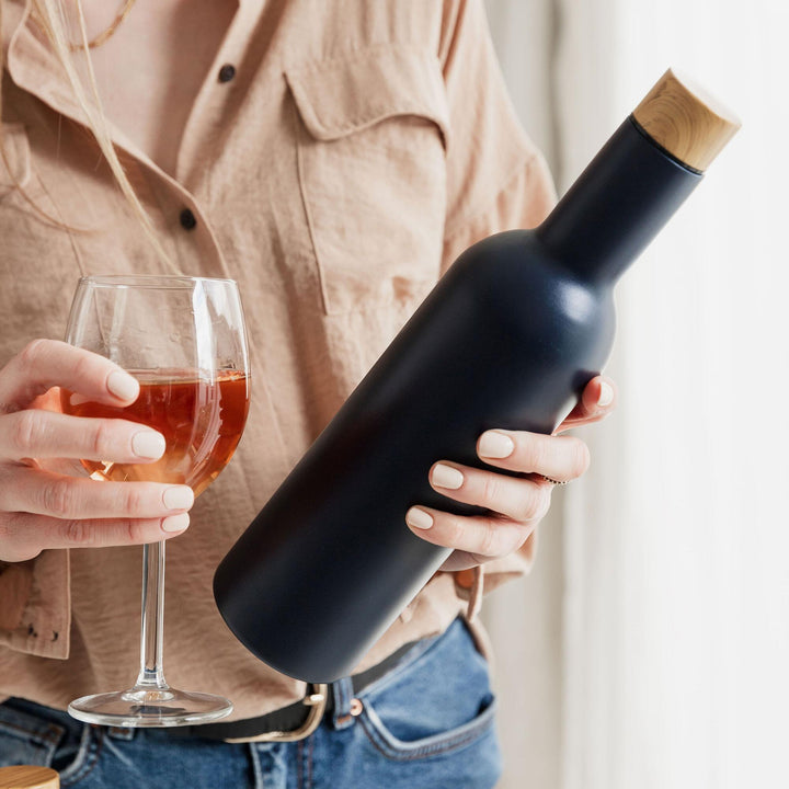 VINNIE Insulated Travel Wine Bottle - Blue