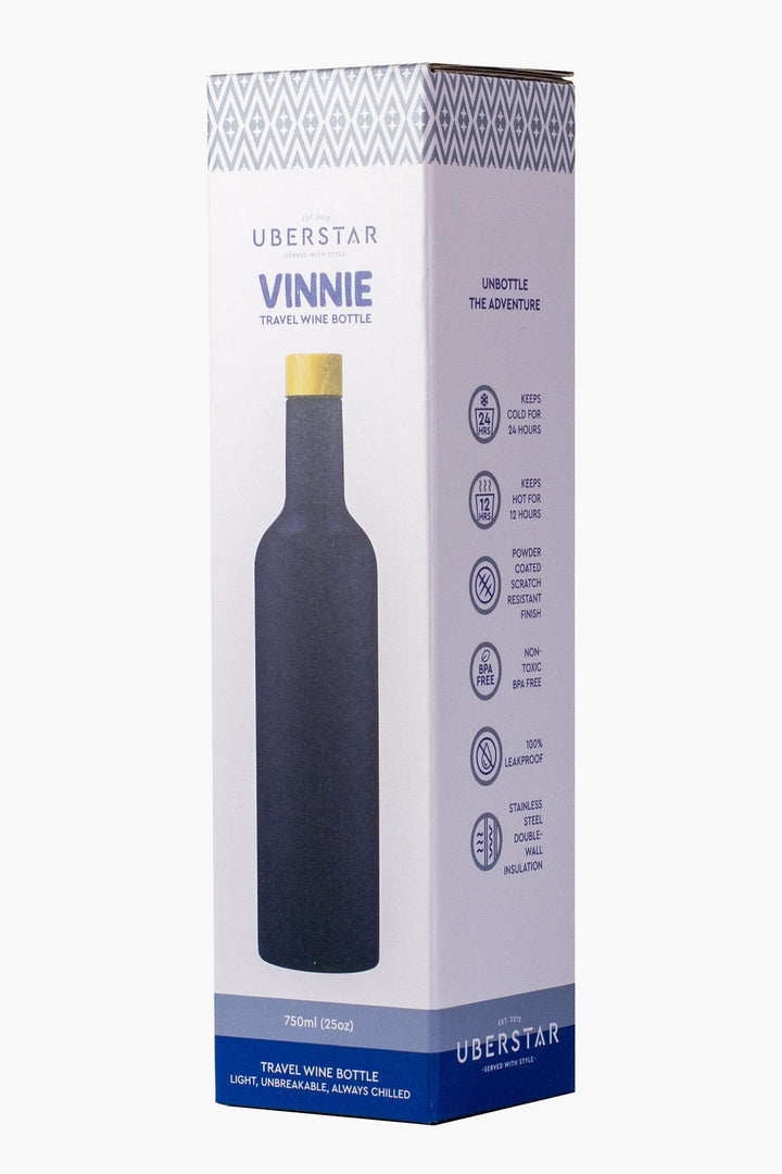 VINNIE Insulated Travel Wine Bottle - Blue