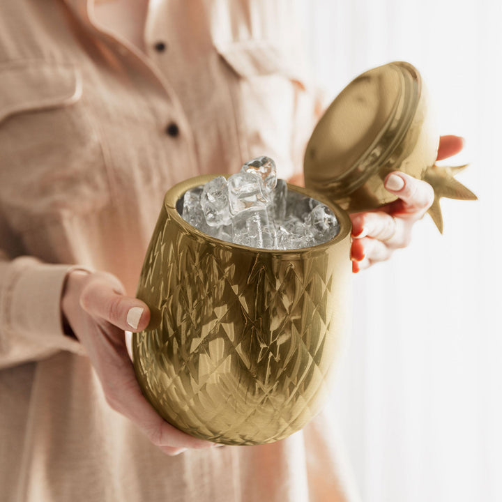 Gold Pineapple Ice Bucket - Gold