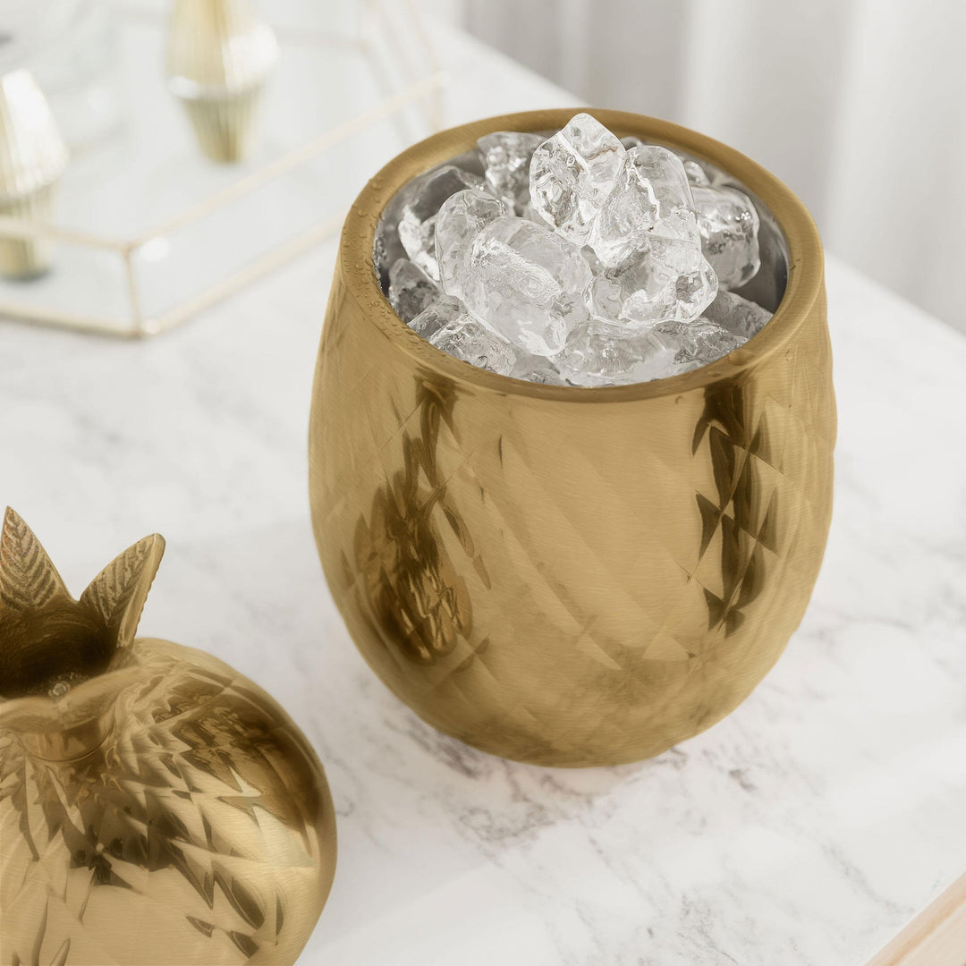 Gold Pineapple Ice Bucket - Gold