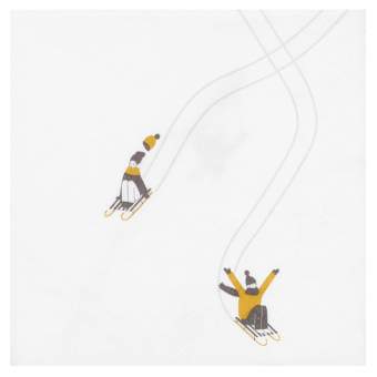 Paper Cocktail Napkin - Sledging