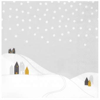 Paper Cocktail Napkin - Snowscape