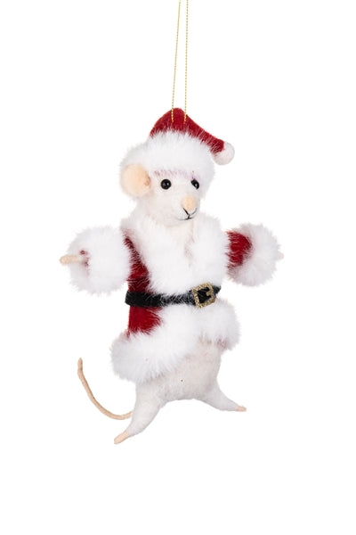 White Christmas Mouse Decoration