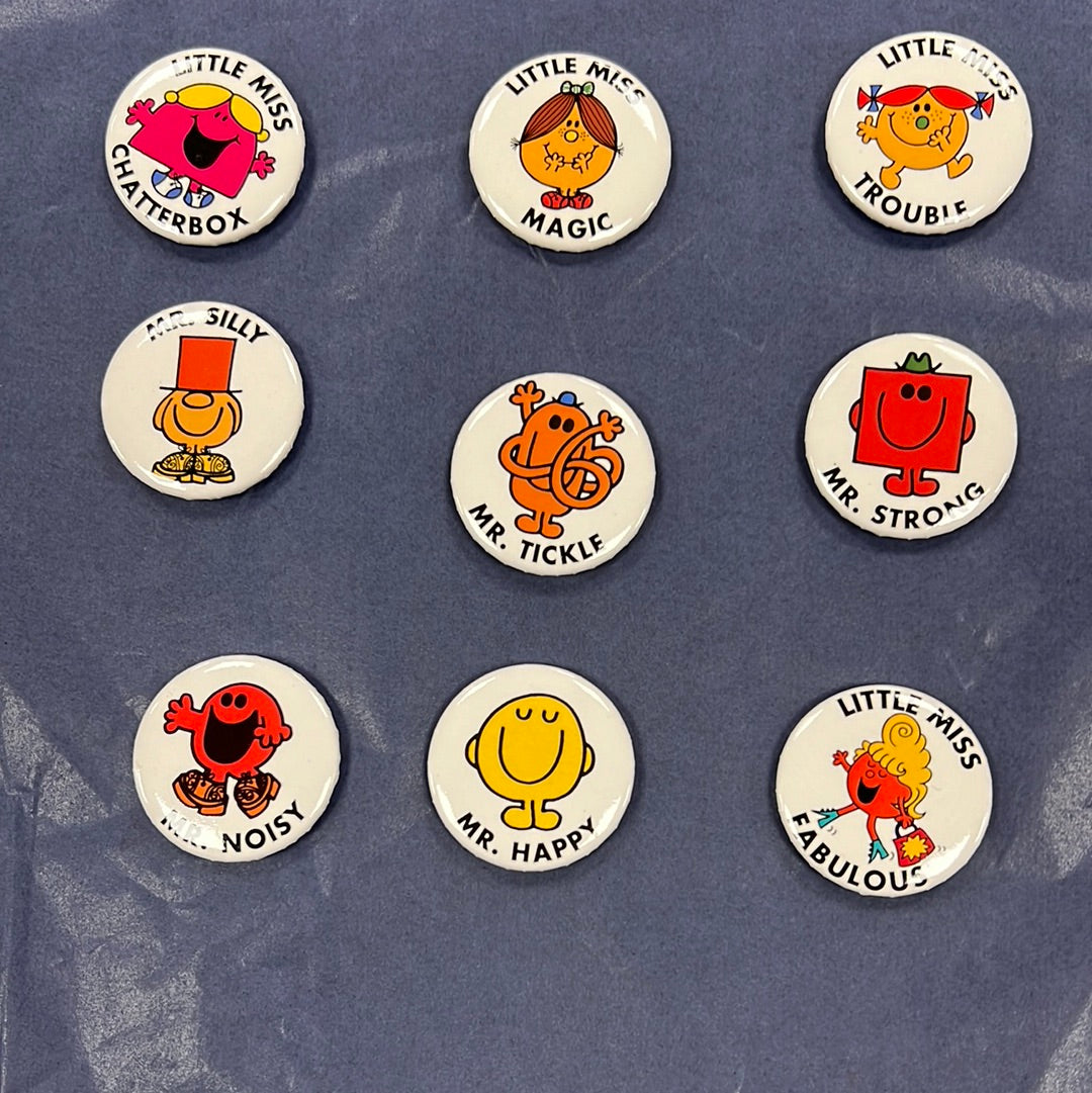 Mr Men Little Miss Badges