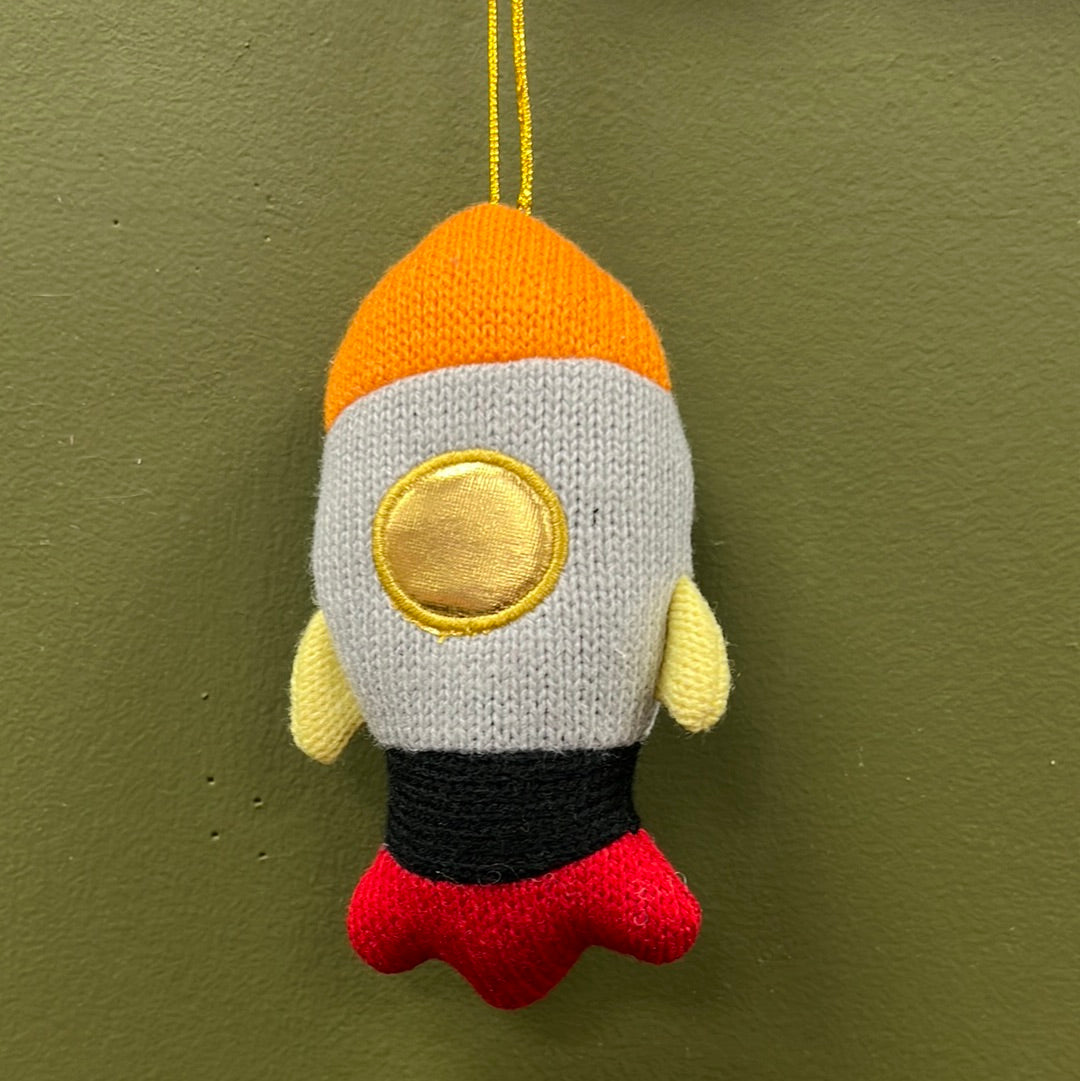 Rocket Knitted Hanging Decoration