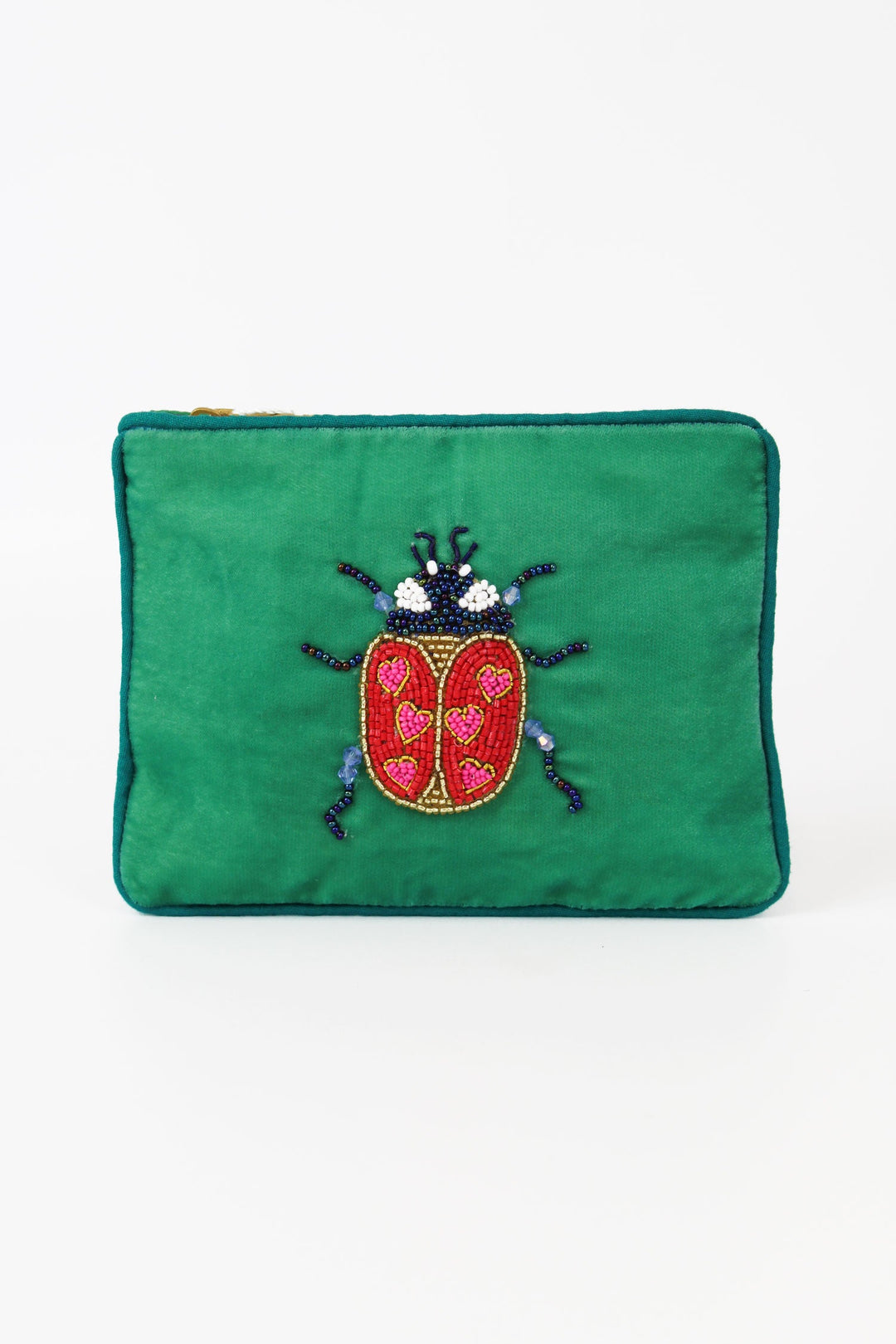 Lady Bird Beaded Coin Purse