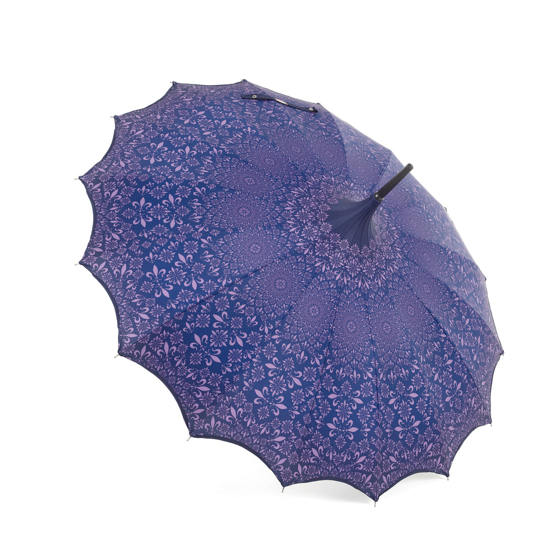 Boutique Pagoda with Scalloped Edge - Patterned Purple