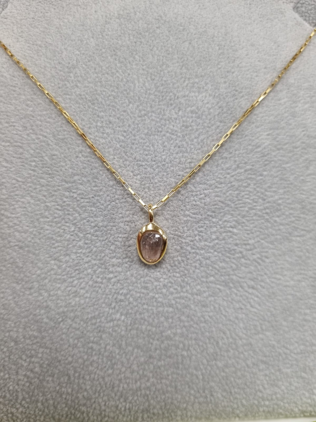 Pink Tourmaline Gold Vermeil Necklace